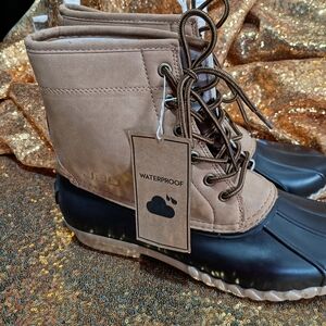 JBU Tan and Black Waterproof Boots